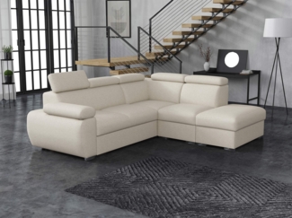 Ecksofa Boston 2RR1P mit Einstellbare Kopfstützen (Farbe: Aragon 03, Seite: Rechts 2R+R+1P(65)+PUFAP)