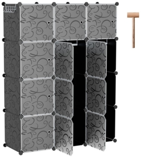 Clanmacy Kleiderschrank Kleiderschrank DIY Steckregal Set Regalsystem Kombischrank Wasser