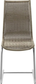 WK WOHNEN Freischwinger WK 7400, Rundrohrgestell in Edelstahloptik, Vollgeflecht, 1er und 2er Set