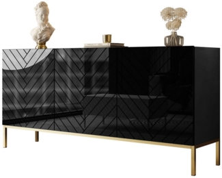 Lookway Kommode SANTILE auf goldenen Beinen Hochglanz