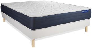 Actiflex sleep Matratze 120x200 cm + Bettgestell mit Lattenrost, Härtegrad 2, Taschenfederkern und Memory-Schaum, Höhe : 22