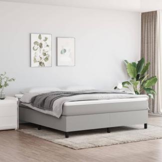 Boxspringbett Hellgrau 160x200 cm Stoff [3120870]