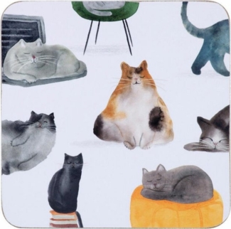 Maxwell & Williams Getränkeuntersetzer Untersetzer-Set Feline Friends 4-tlg, Set, 4-tlg.