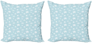 Abakuhaus Kissenbezüge Modern Accent Doppelseitiger Digitaldruck, (2 Stück), Blauer Himmel Sterne Aufwändige auf Baby Blue
