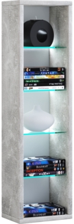 VCM Wandregal Rasato 918204 Beton-Optik H. 77 x B. 21 x T. 14 cm