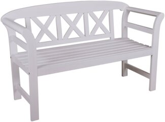 Gartenbank VANCOUVER aus Eukalyptus white washed 2-sitzig