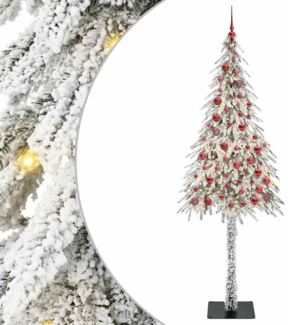 vidaXL Weihnachtsbaum mit 300 LEDs Weiß 210 cm PE und Stahl 3396242