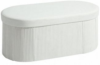 HOMCOM Sitzbank 76 x 38 x 35 cm Polsterbank (Sitztruhe, 1-St, inkl. Aufbauanleitung), Faltbar, mit Stauraum, Samtoptik
