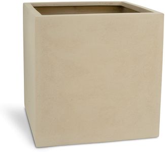 Polystone Pflanzwürfel - glatte Oberfläche 60 cm crème