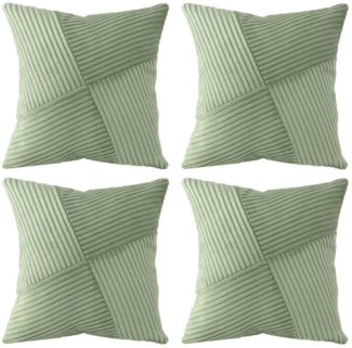 Amilian Kissenhüllen - 4er Set Kissenbezug, Kissenbezüge - Zierkissenbezüge, (4 Stück), 40x40 cm, Kissenhülle für Sofakissen, Dekokissen, Zierkissen, Kissen