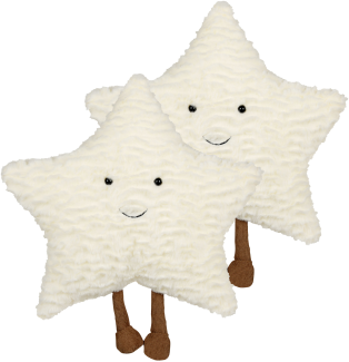 Kissen 2er Set Für Kinder STARFRUIT 40 x 40 cm Cremeweiß