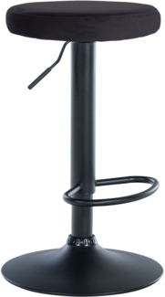 CLP Barhocker Ponte Samt-Bezug,schwarz schwarz