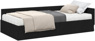 vidaXL Eckbettgestell mit Matratze Sonstiges 2 pcs Grün Stoff 3393599