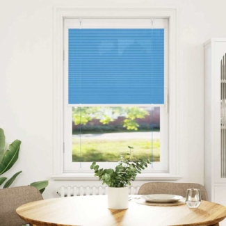vidaXL Plissee Blau 80x100 cm Stoffbreite 79,4 cm Polyester 4015173