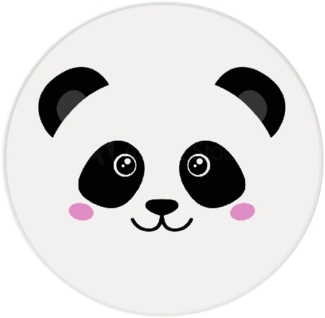 Geda Labels GmbH Frühstücksteller Panda Gesicht, (1 St), Weiß, 20cm, spülmaschinengeeignet