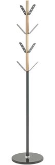 Garderobenständer >54893< in anthrazit, natur - 179x37 (HxD)