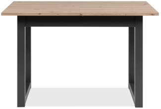 Denver 80B Auszugstisch, Dekor Artisan Oak / anthrazit | Auszugstisch für Esszimmer | Maß: B x H x T ca. 120-160 x 75 x 80 cm | Zeitlos & Praktischer Auszugstisch - ausziehbar von 120 cm auf 160 cm (1 Einlegeplatte á 40 cm)