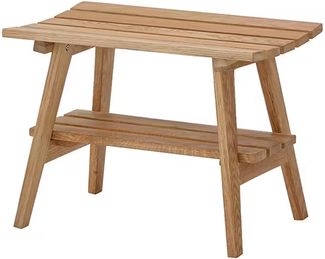 Bank >BANTRY< in holzfarben, Eiche massiv geölt - 60 x 45 x 36 cm (BxHxT)