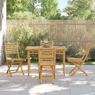 vidaXL 5-tlg. Garten-Essgruppe Bambus 3278520