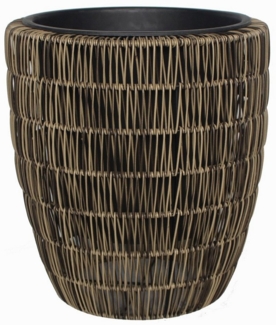 Trend Line Pflanzkübel TrendLine Polyrattan Pflanztopf Ø38x42 cm mit