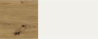 Feldmann-Wohnen Glashängeschrank Prato (Prato, 1-St, Küchenhängeschrank) 80x32,5x72cm eiche artisan - RAL 9016 verkehrsweiß (PR-W3S/80)