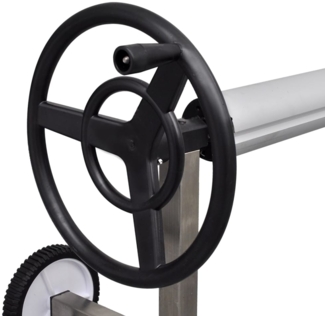 vidaXL Aufrollvorrichtung für Poolabdeckung Edelstahlbasis 90714