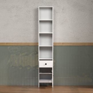 welltime Hochschrank Kall (1-St) Badschrank aus Kiefer-Massivholz mit Schublade - (B/T/H) 35/33/188 cm