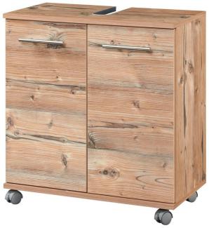 Schildmeyer Waschbeckenunterschrank 119932 Isola, 60x32. 5x63. 5 cm, silberfichte Dekor