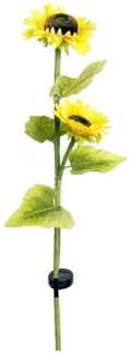 Seasonals LED Solarleuchte 1032 LED Solarstab "Sunny" gelbe Sonnenblume
