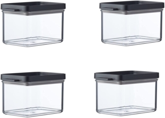 Mepal 4-tlg Vorratsdosen Spar-Set Omnia 700 ml Nordic Black Vorratsdose Frischhaltedose - ideal für die Aufbewahrung von trockenen Lebensmitteln