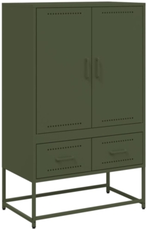 vidaXL Highboard Olivgrün 68x39x111,5 cm Stahl 846612