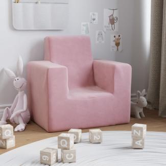 vidaXL Kindersofa Rosa Weich Plüsch 341838