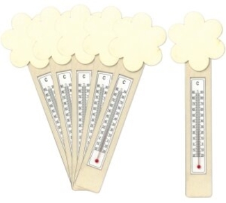 DIY Thermometer Blumen, 6er Set