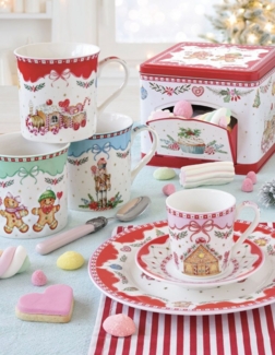 EasyLife Tablett Sweet Christmas, Melamin, Farbe: Mehrfarbig, Motiv: Lebkuchenmännchen