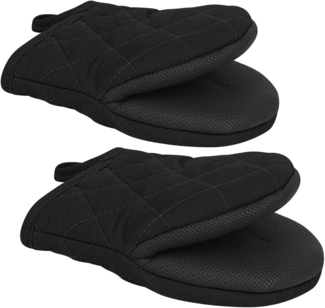 Auledio Topflappen 2er-Set Ofenhandschuhe, hitzebeständig bis 260°C, Rutschfest, (2er-Set, 2-tlg), Hitzebeständig bis 260°C, rutschfest, pflegeleicht & vielseitig.