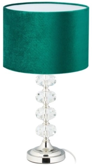 Tischlampe Kristall und Samt in Grün 10038916