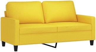 vidaXL 2-Sitzer-Sofa Hellgelb 140 cm Stoff 359168