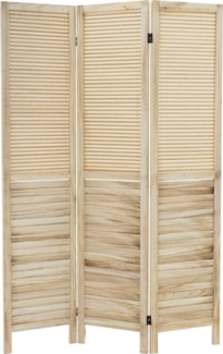 ML-DESIGN Paravent Raumteiler Faltbarer Sichtschutz Indoor Stellwand Sichtschutzwand, Raumtrenner 3-teilig Osaka Natur 170x121cm Holz freistehend Trennwand