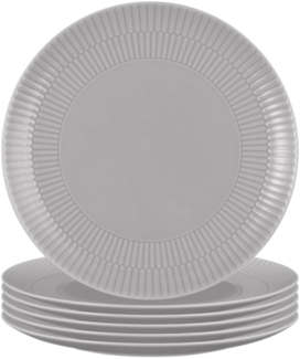 Seltmann Weiden Amina Frühstücksteller ø 22,7 cm 6er Set Silbergrau