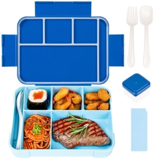 POPOLIC Lunchbox Brotdose Kinder mit Fächern,Bento Box Kinder,Auslaufsicher Lunchbox, (1-tlg, Brotbox für Mädchen & Jungen, Snackbox, 1-tlg), Perfekt für Schule, Kindergarten & Ausflüge