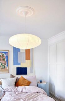 Nordlux Pendelleuchte Villo Lampenschirm ohne Pendel/Fassung, ohne Leuchtmittel, Natürliches Material, Retro-Design, Bietet ein weiches, diffuses Licht