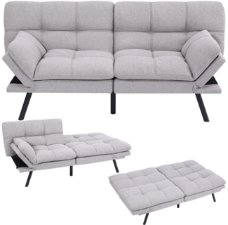 Makika 'Paul' 3-Sitzer Schlafsofa, Schaumstoff grau, 81 x 87 x 179 cm
