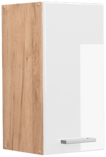 Vicco Küchenschrank Küchenzeile R-Line, Weiß Hochglanz, Hängeschrank 30 cm
