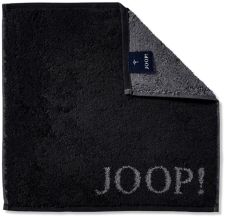 JOOP! Handtücher JOOP! Seiftuch Classic Doubleface 1600, 90 Schwarz/Anthrazi, Baumwolle (1-St)