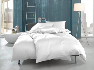 Bettwaesche-mit-Stil 'Ina' Bettwäsche, Mako Interlock Jersey weiß, 135 x 200 cm + 80 x 80 cm