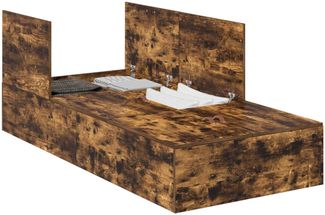vidaXL Aufbewahrungsbettgestell Geräucherte Eiche 80 x 200 cm 3335337