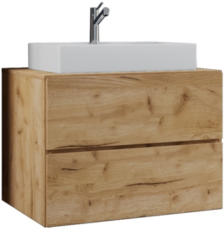 VCM Badmöbel Waschtisch Lendas 915194 Honig-Eiche H. 52 x B. 60 x T. 52 cm
