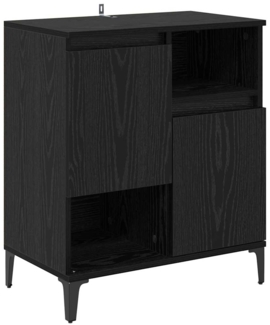 vidaXL Sideboard Schwarz Eichen-Optik 60 x 35 x 70 cm Holzwerkstoff 881262