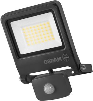 Osram ENDURA Flood Sensor PC, 30W, 2700 Lumen, LED-Fluter, Flutlicht für Aussen mit integriertem Tageslicht- und Bewegungssensor, warmweiß (4000K), IP44, dunkelgrau