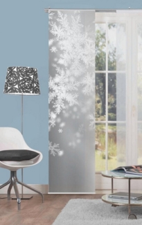 HOME WOHNIDEEN Schiebegardine FLOCKE (1 St), Klettband, blickdicht, HxB: 245x60, inkl. Befestigungszubehör